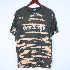 San Diego Bleached Cotton Jersey Tshirt Mens Medium Casual Streetwear